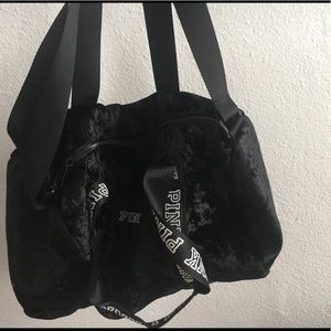 VS pink velvet duffle bag, brand new